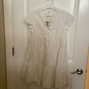 Maeve white eyelet sundress